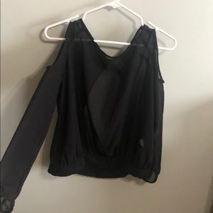 Mesh long sleeve shirt